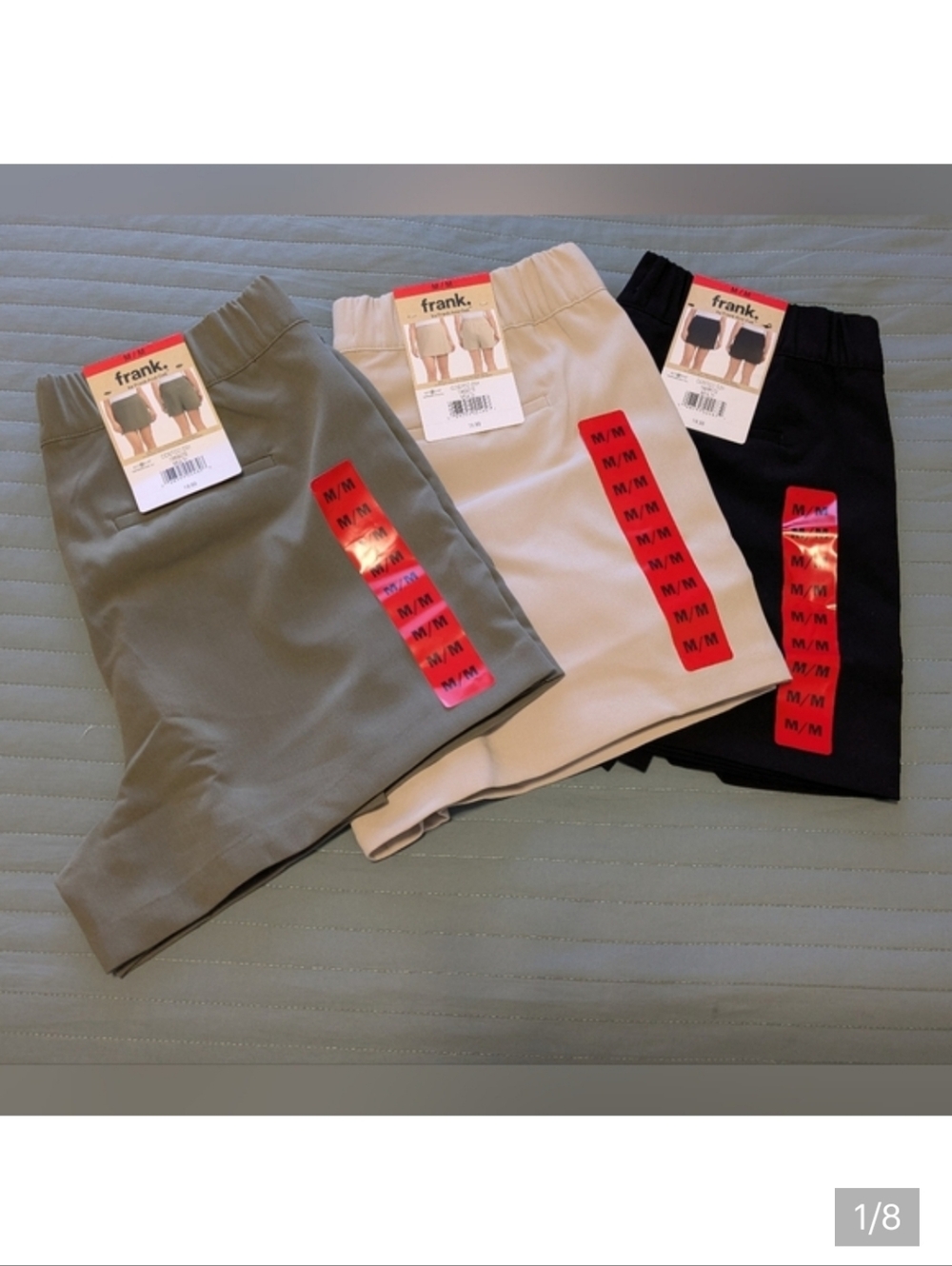 2 Pieces - Women's Skort Frank & Oak - Olive Green, Beige, Black - Size MED